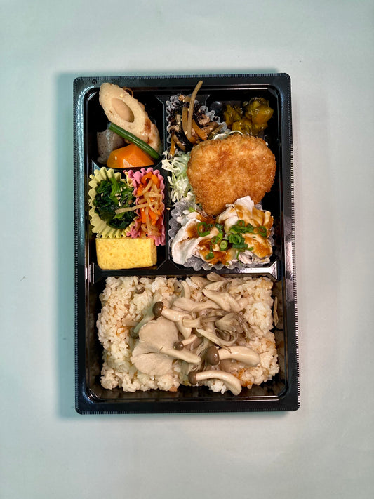 季節の炊き込みご飯&豚しゃぶヒレカツ弁当