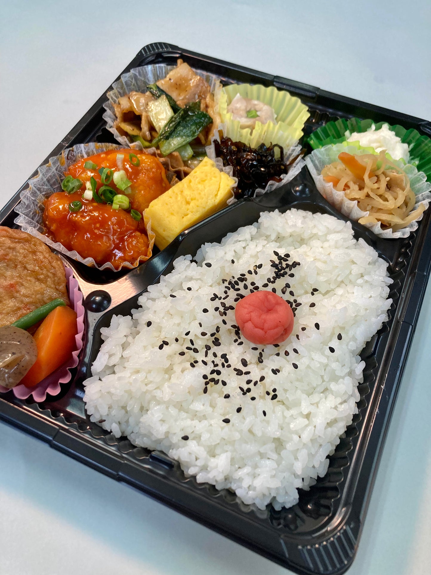 鶏肉のチリソース＆豚肉オイスター炒め弁当